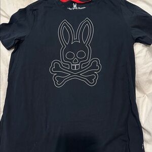 Psycho Bunny Black T-Shirt with Red Accent men’s XS